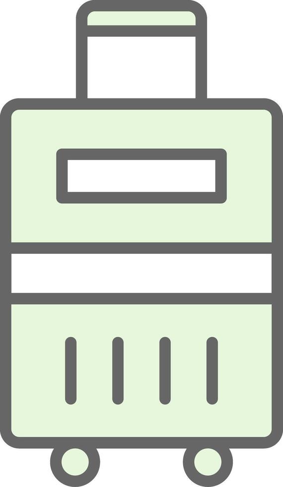 Luggage Fillay Icon Design vector