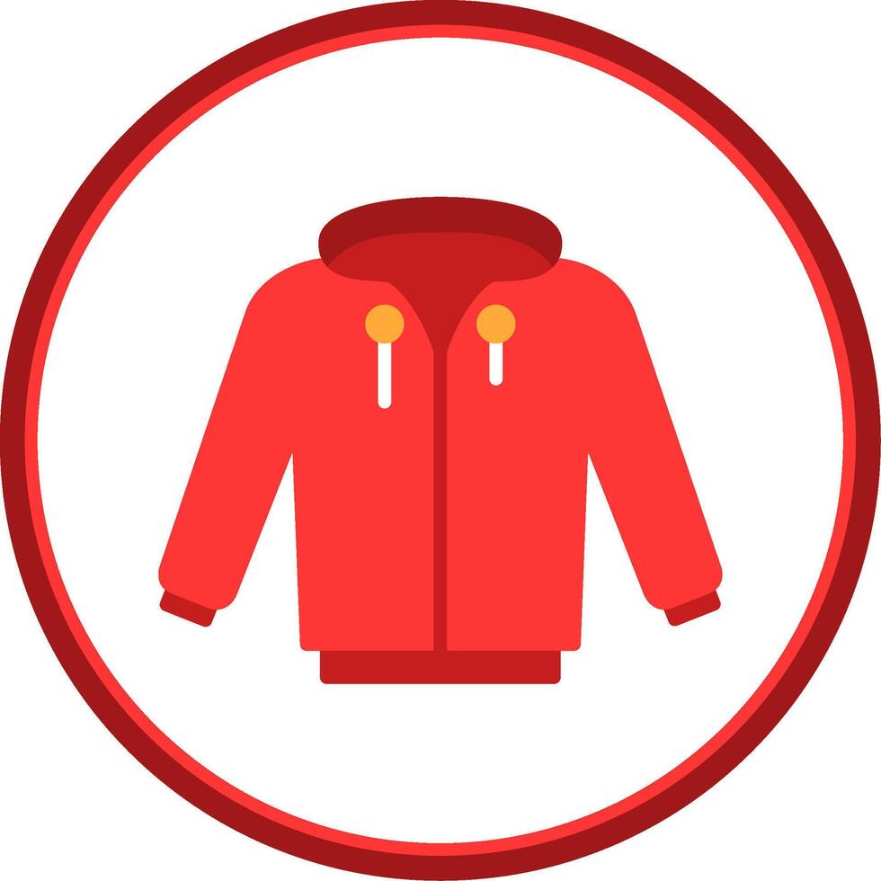 Hoodie Flat Circle Icon vector