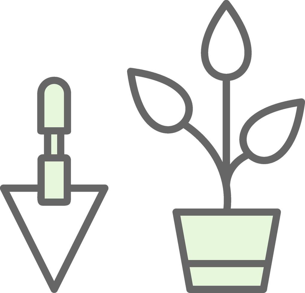 Gardening Fillay Icon Design vector