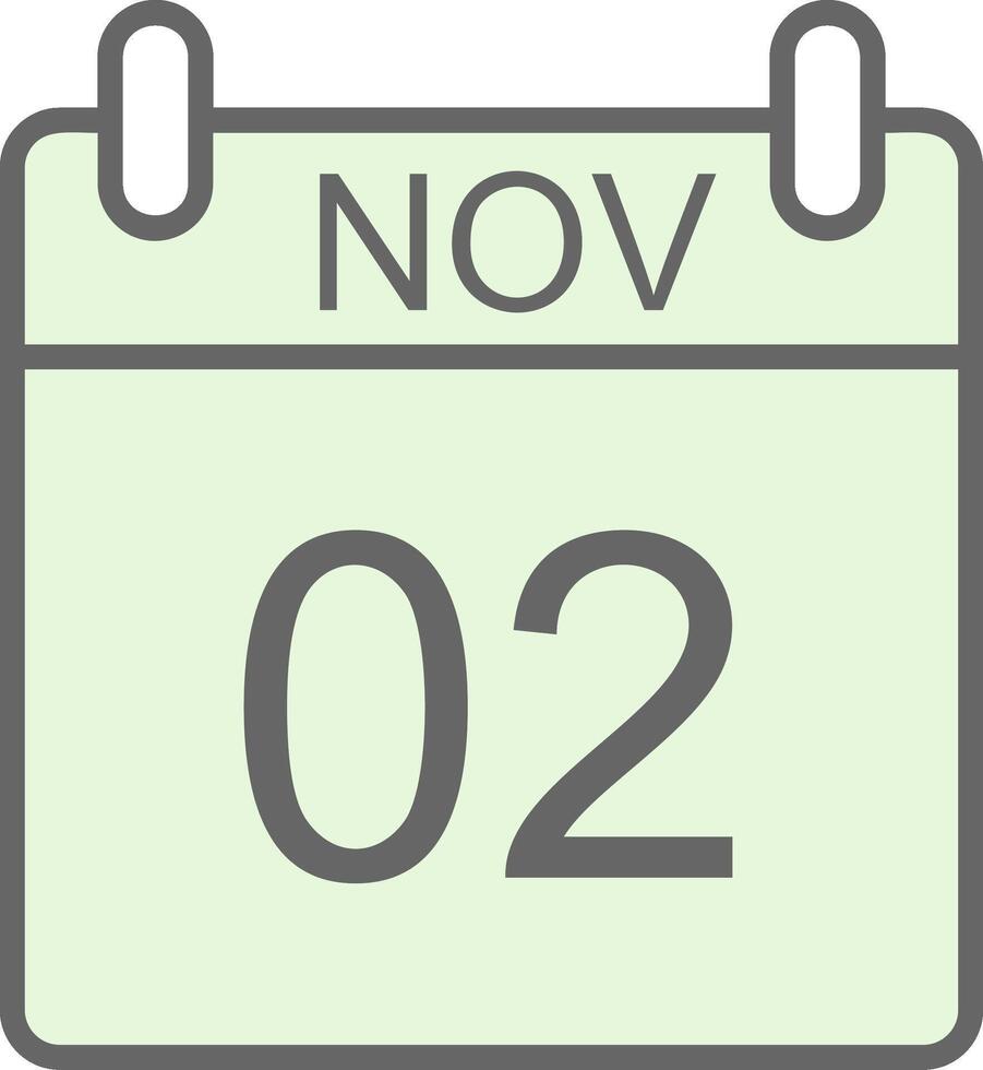 November Fillay Icon Design vector