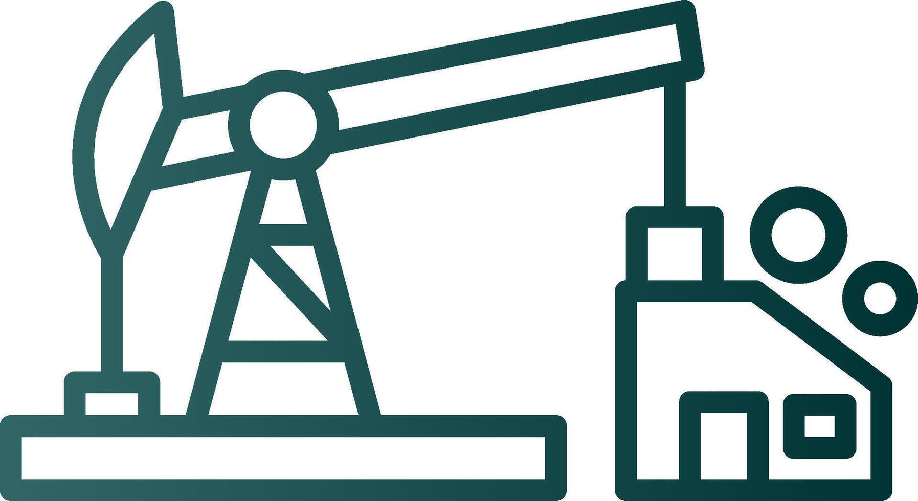 Oil Pump Line Gradient Icon vector