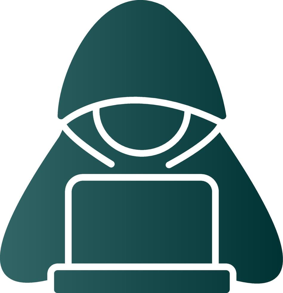 Hacker Glyph Gradient Icon vector