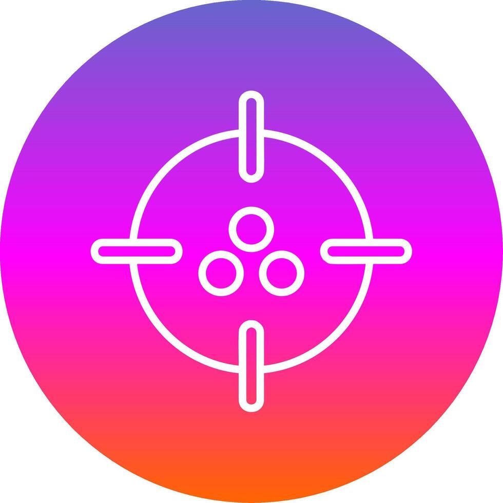 Paintbal Line Gradient Circle Icon vector