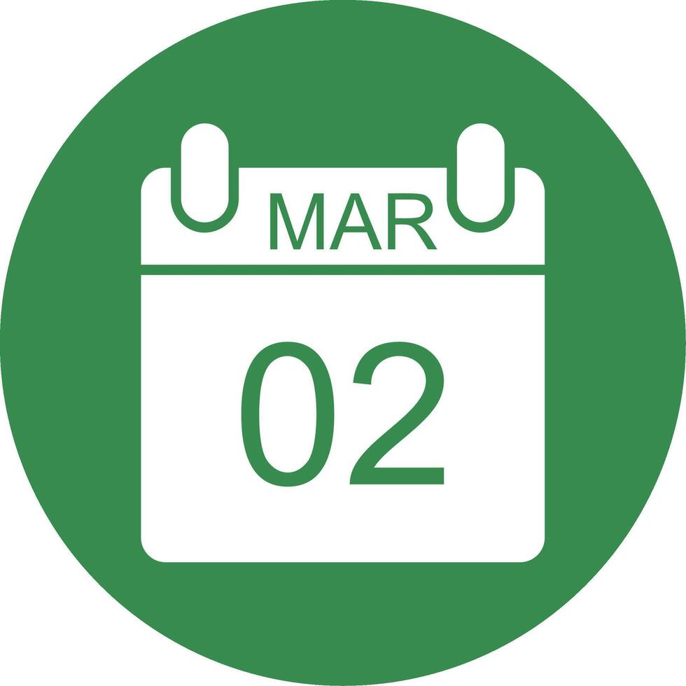 March Multi Color Circle Icon vector
