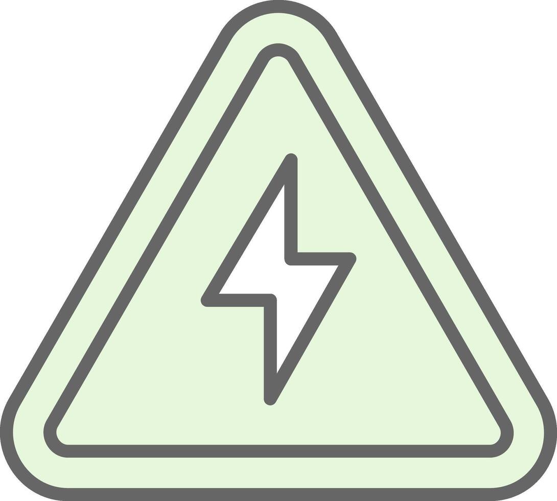 Electrical Danger Sign Fillay Icon Design vector