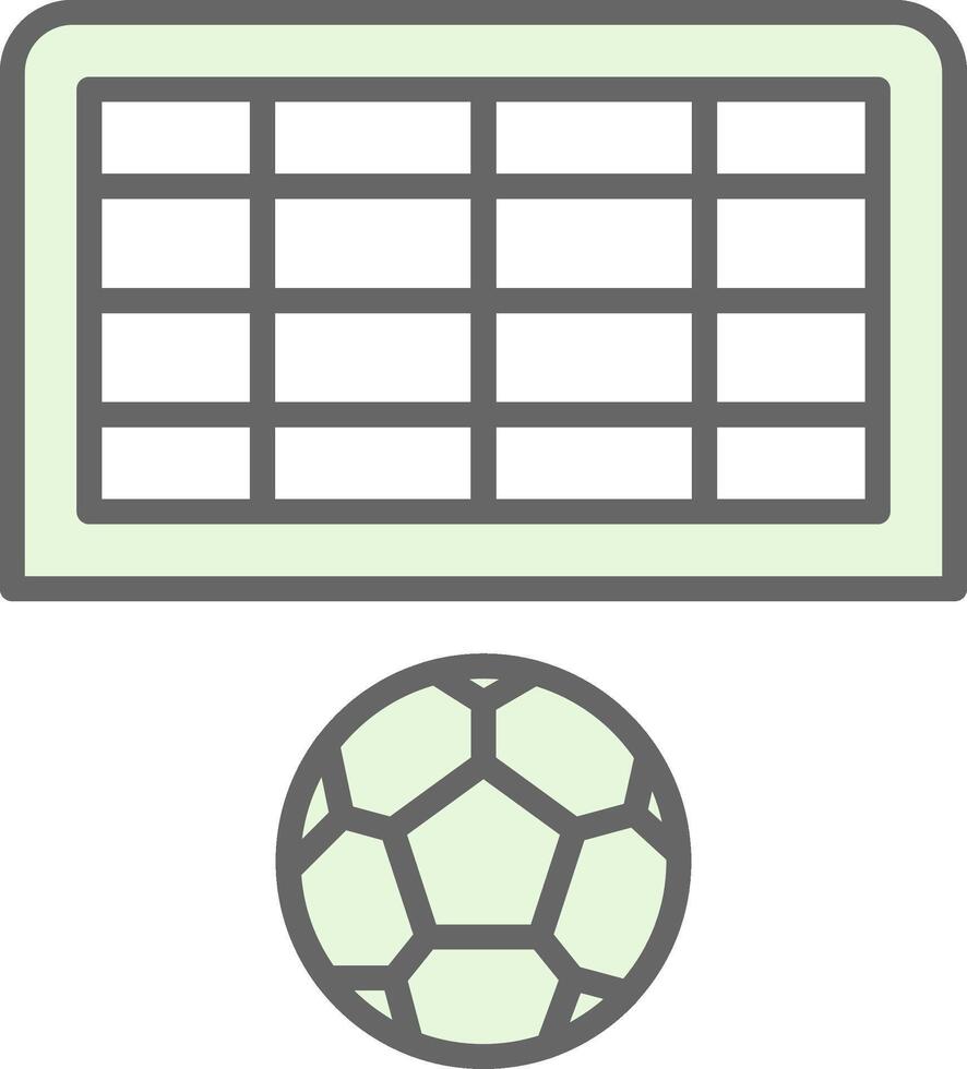 Football Goal Fillay Icon Design vector