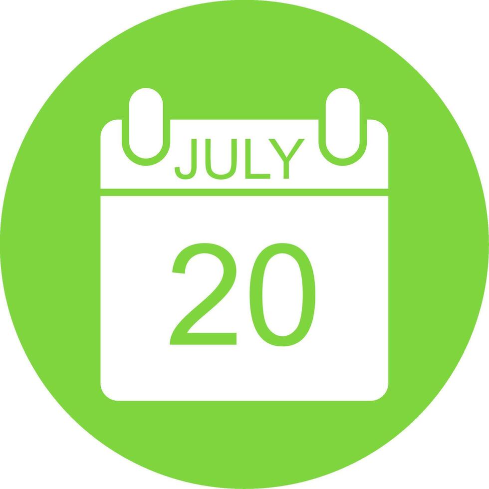 July Multi Color Circle Icon vector