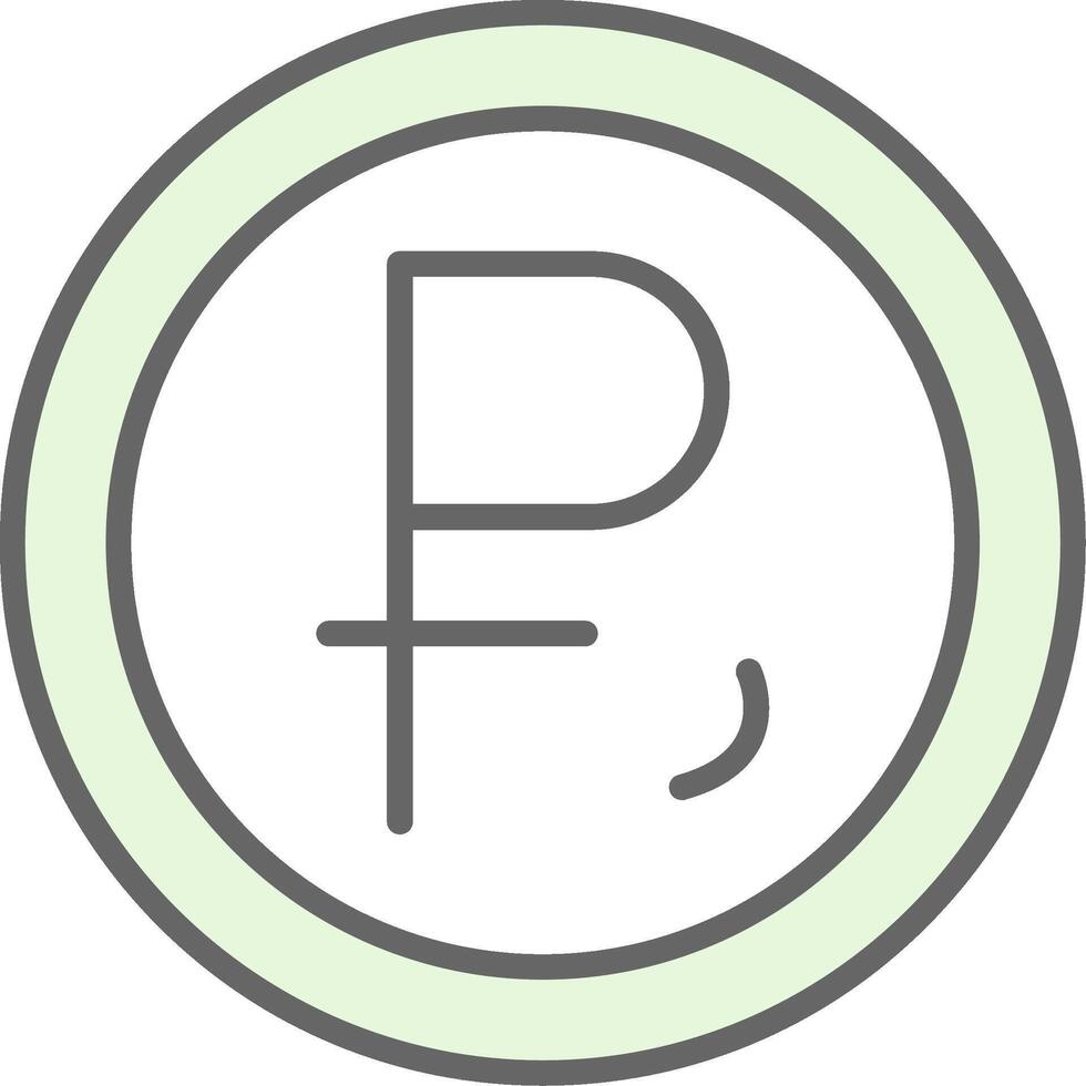 Ruble Fillay Icon Design vector