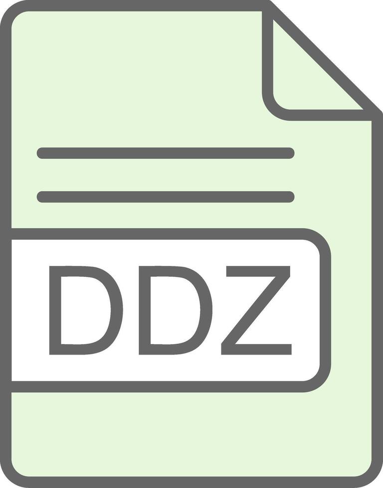 DDZ File Format Fillay Icon Design vector