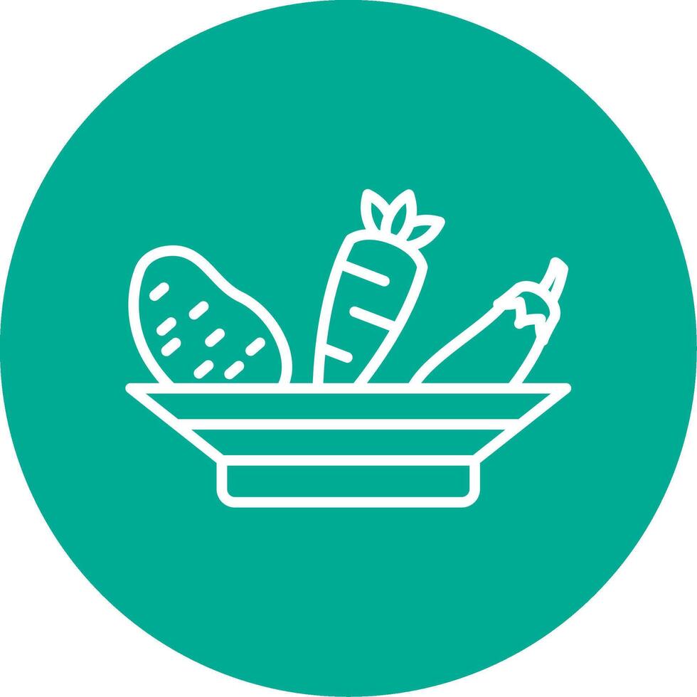 Vegetables Multi Color Circle Icon vector