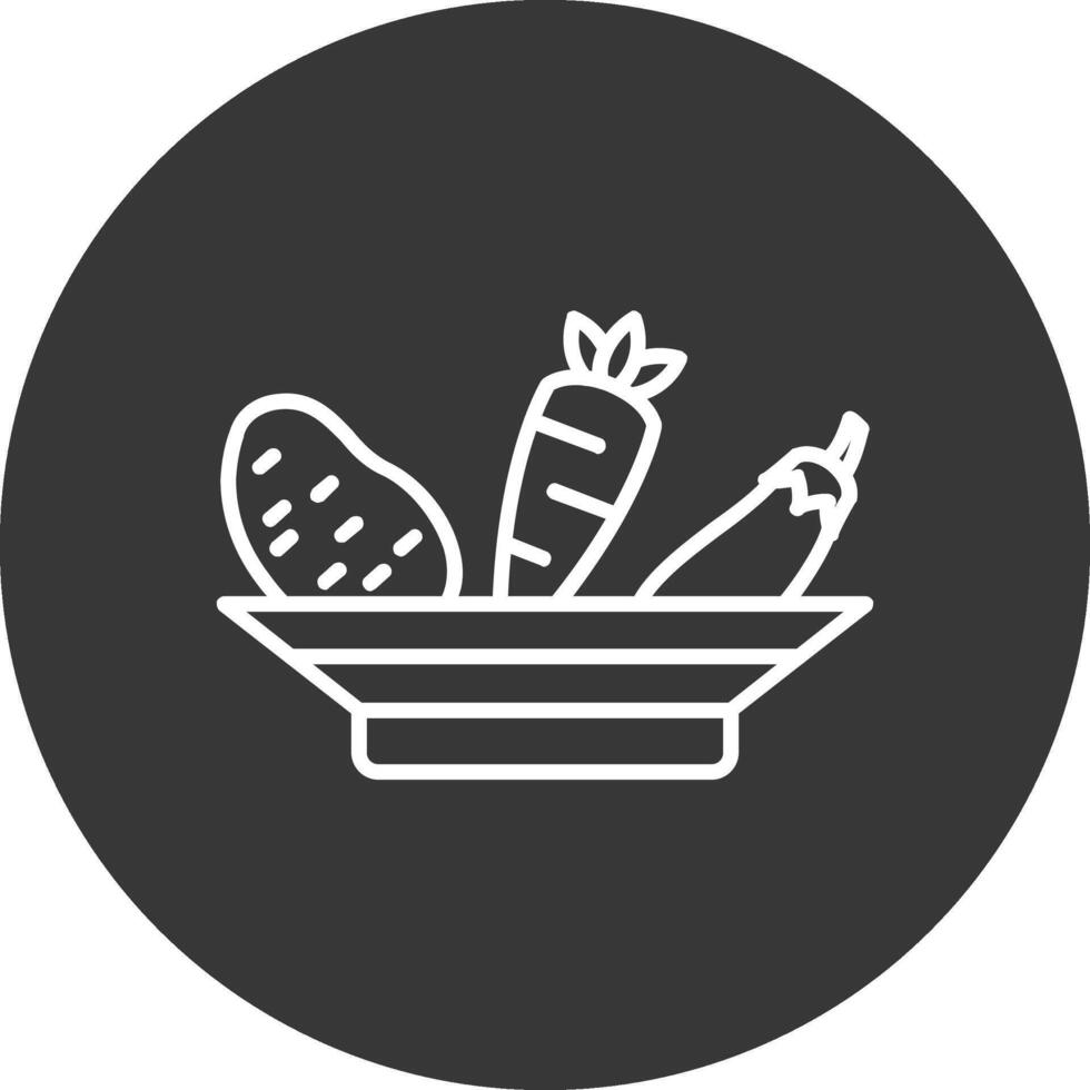 Vegetables Line Inverted Icon Design vector