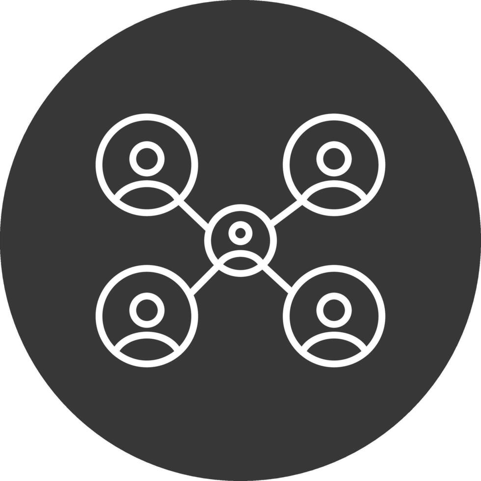 Networking Line Inverted Icon Design vector