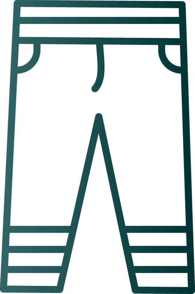 Pants Line Gradient Icon vector