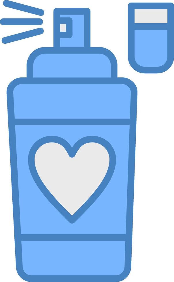 Perfume Line Filled Blue Icon vector