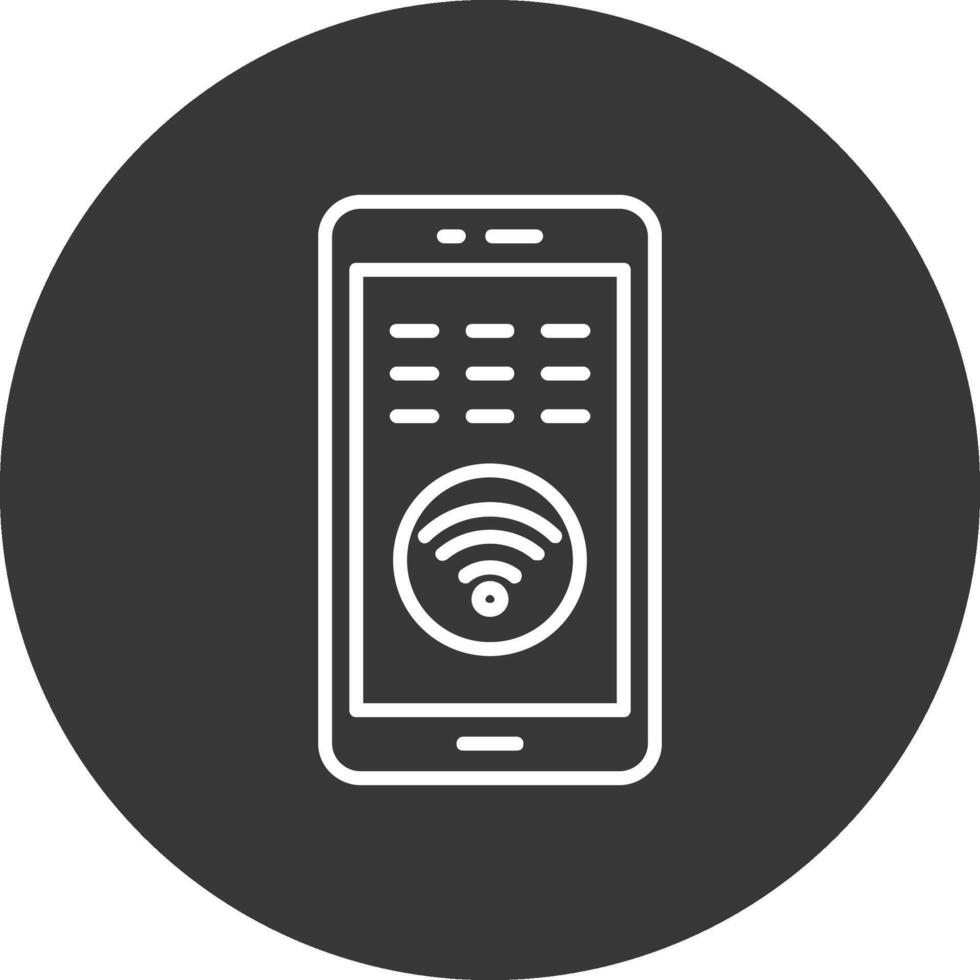 Wifi Line Inverted Icon Design vector