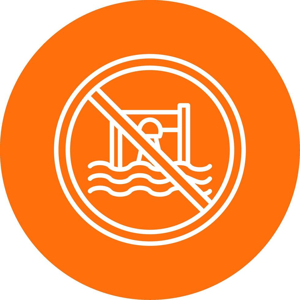 Prohibited Sign Multi Color Circle Icon vector