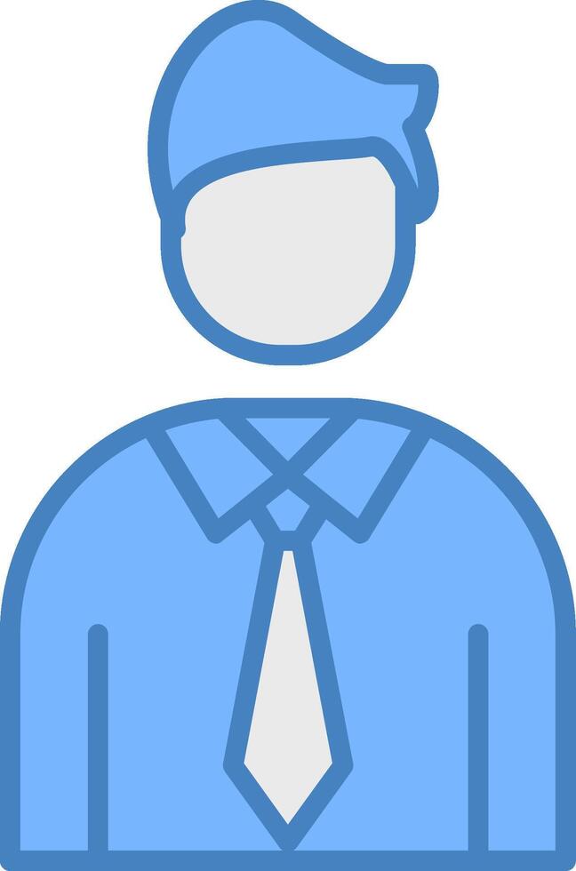 Employee Line Filled Blue Icon vector