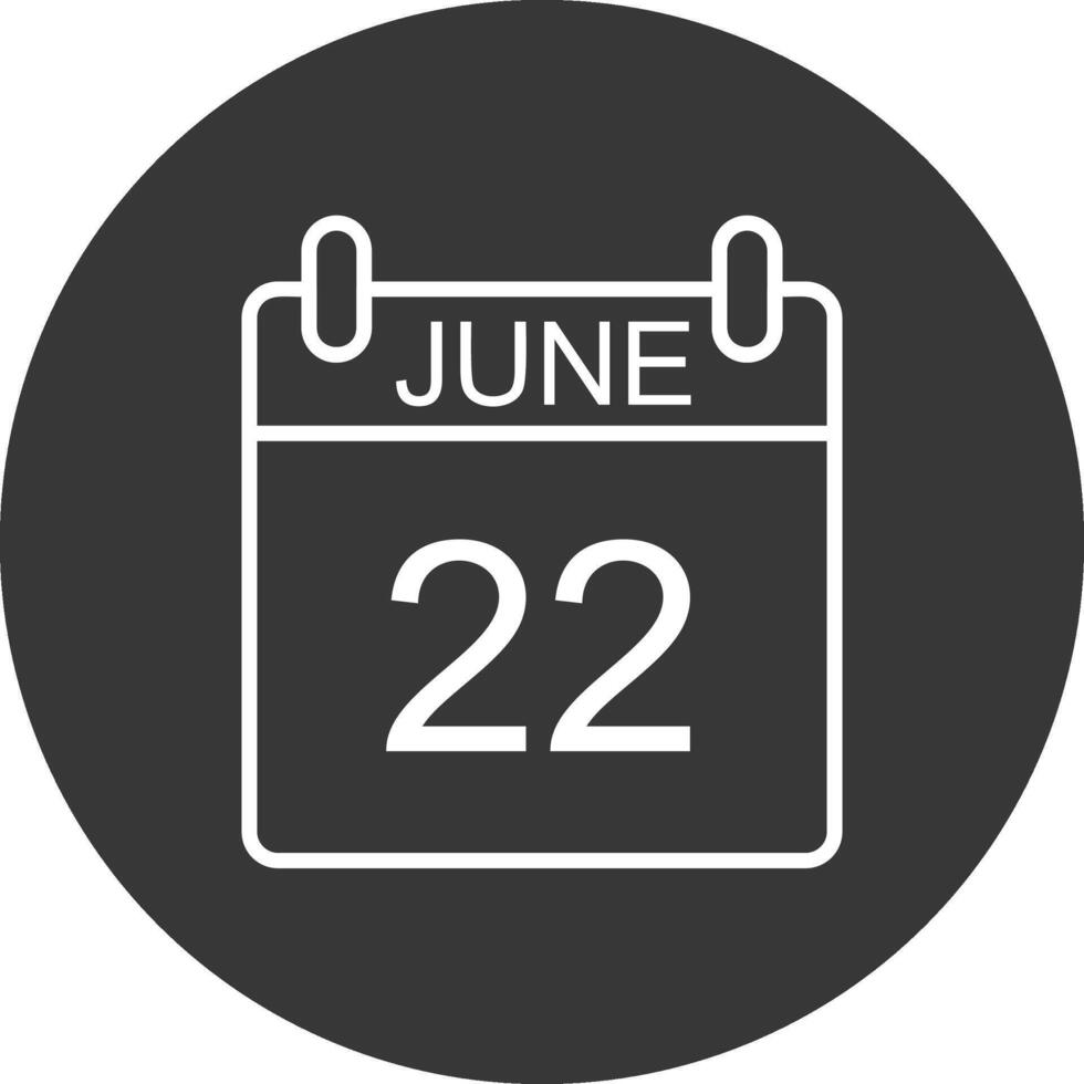 junio línea invertido icono diseño vector