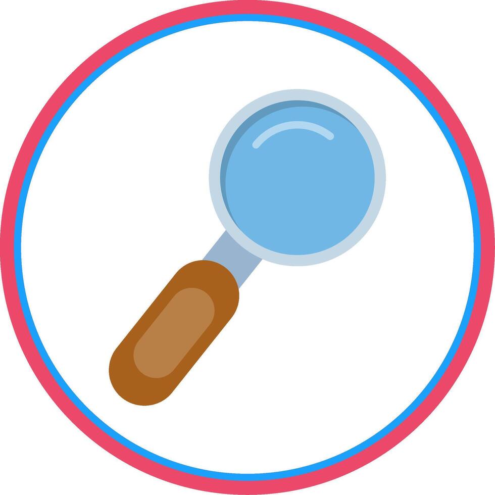 Search Flat Circle Icon vector