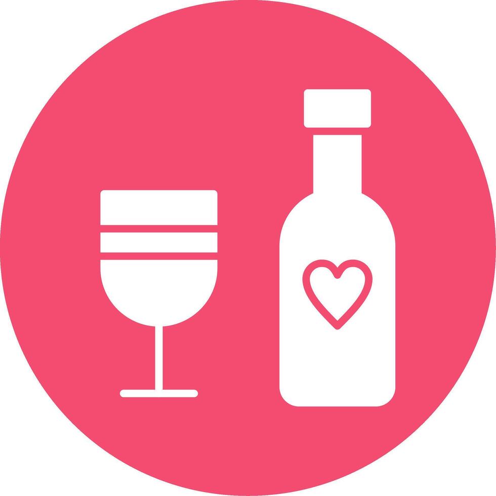 Wine Bottle Multi Color Circle Icon vector