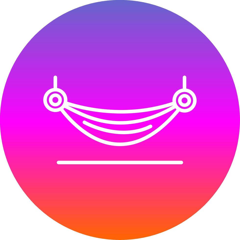 Hammock Line Gradient Circle Icon vector