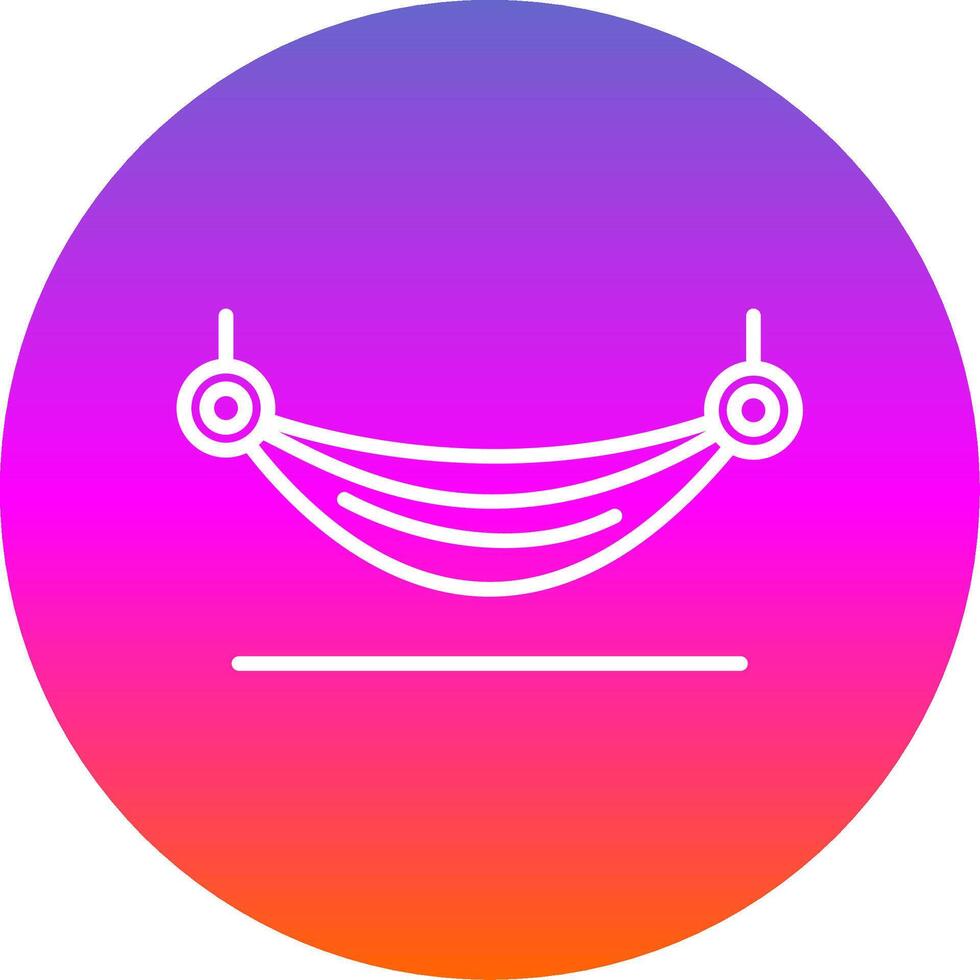 Hammock Line Gradient Circle Icon vector