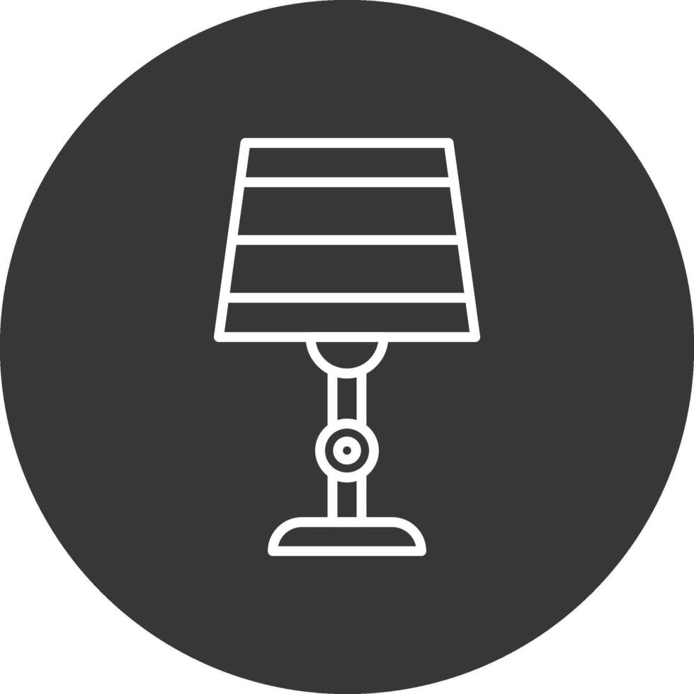 Lamp Line Inverted Icon Design vector