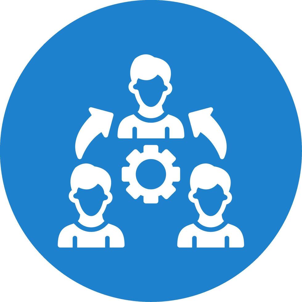 Team Work Multi Color Circle Icon vector