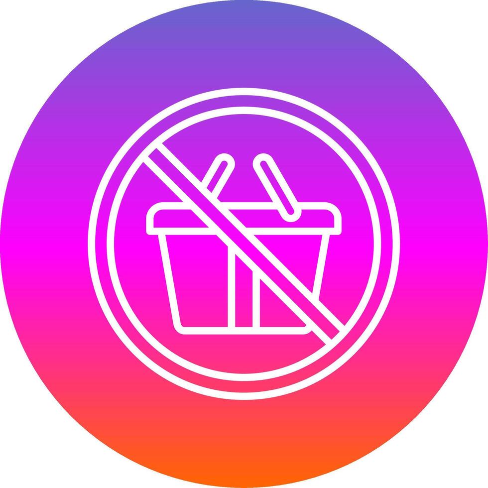 Prohibited Sign Line Gradient Circle Icon vector