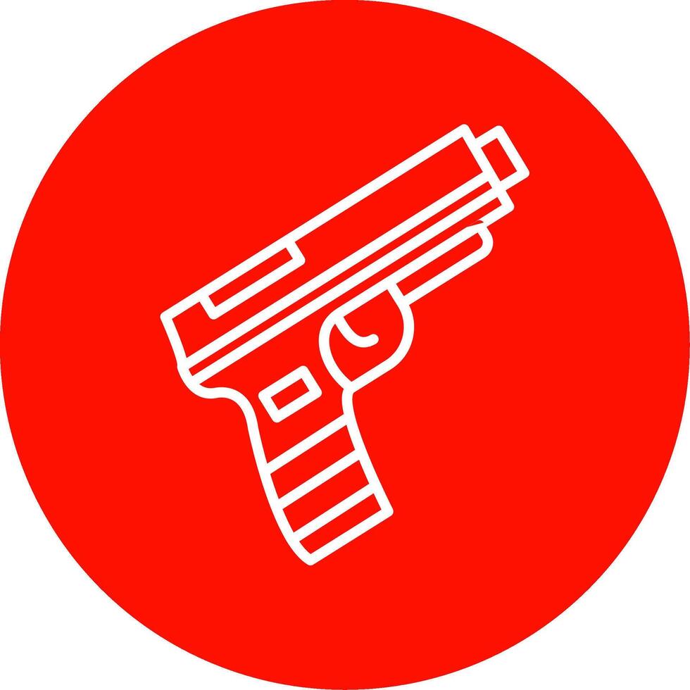 Gun Multi Color Circle Icon vector