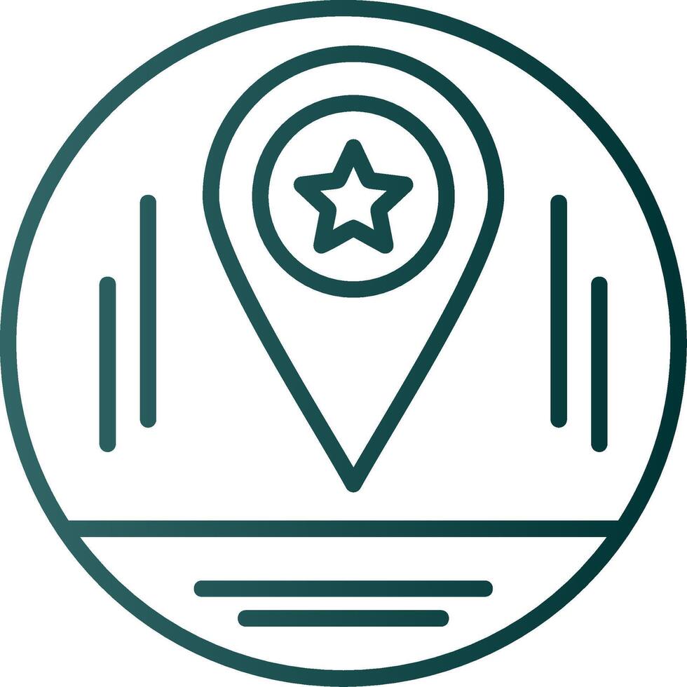 Map Marker Line Gradient Icon vector
