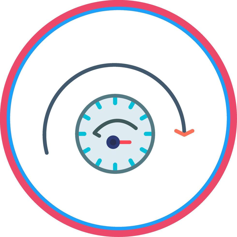 rendimiento plano circulo icono vector