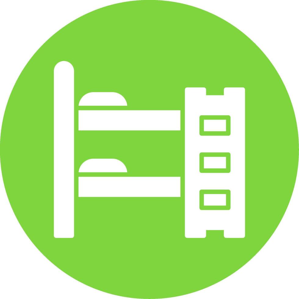Bunk Bed Multi Color Circle Icon vector