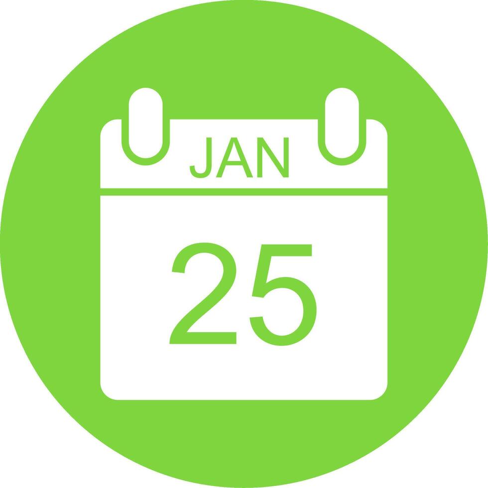 January Multi Color Circle Icon vector