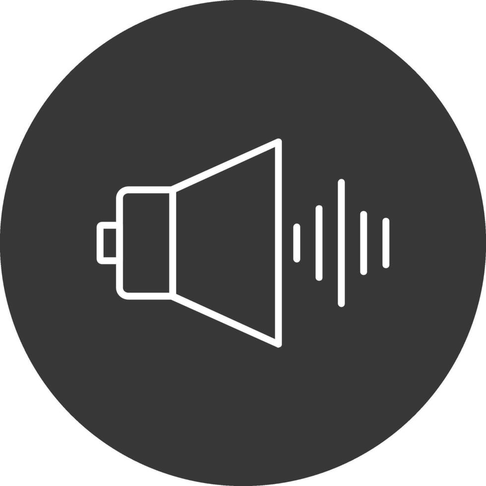 Audio Line Inverted Icon Design vector