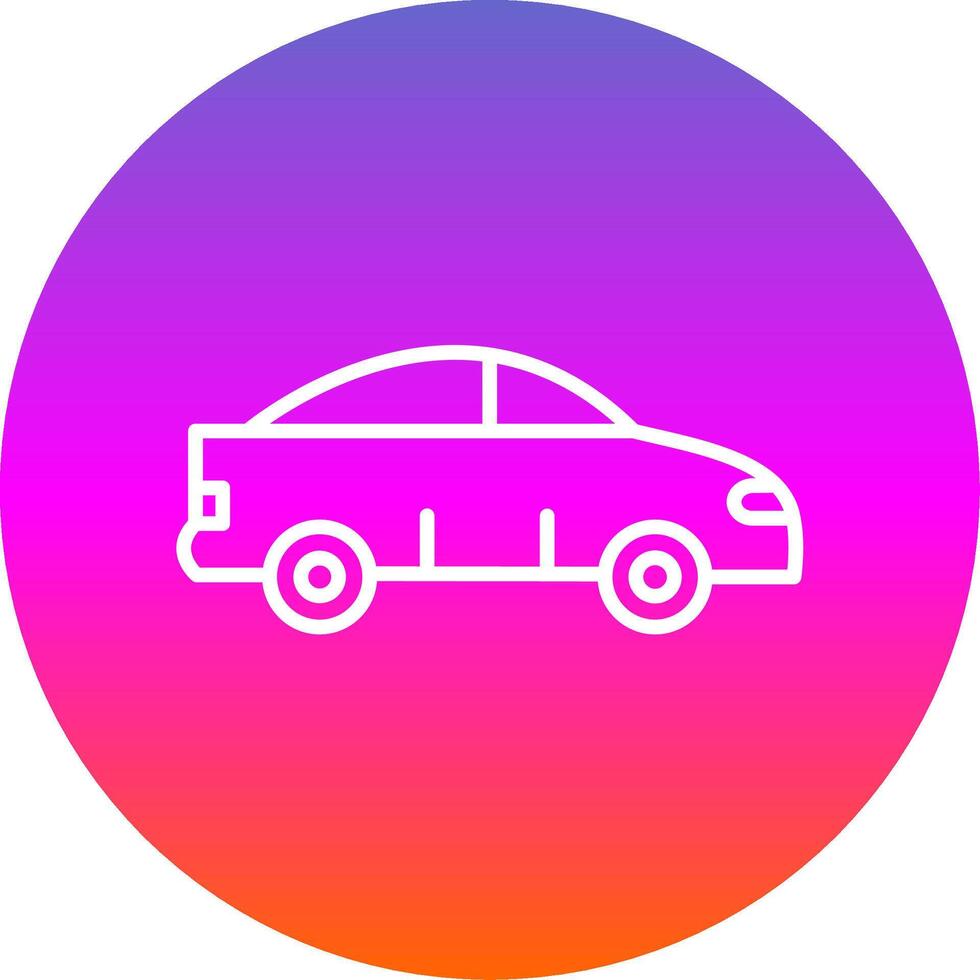 Taxi Line Gradient Circle Icon vector