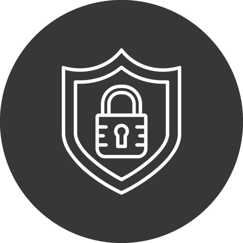 Encrypted Encrypted Line Inverted Icon Design vector