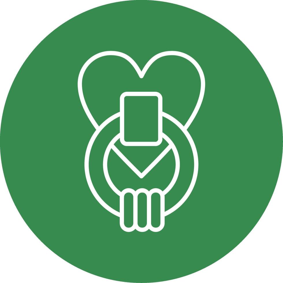 Door Knocker Multi Color Circle Icon vector