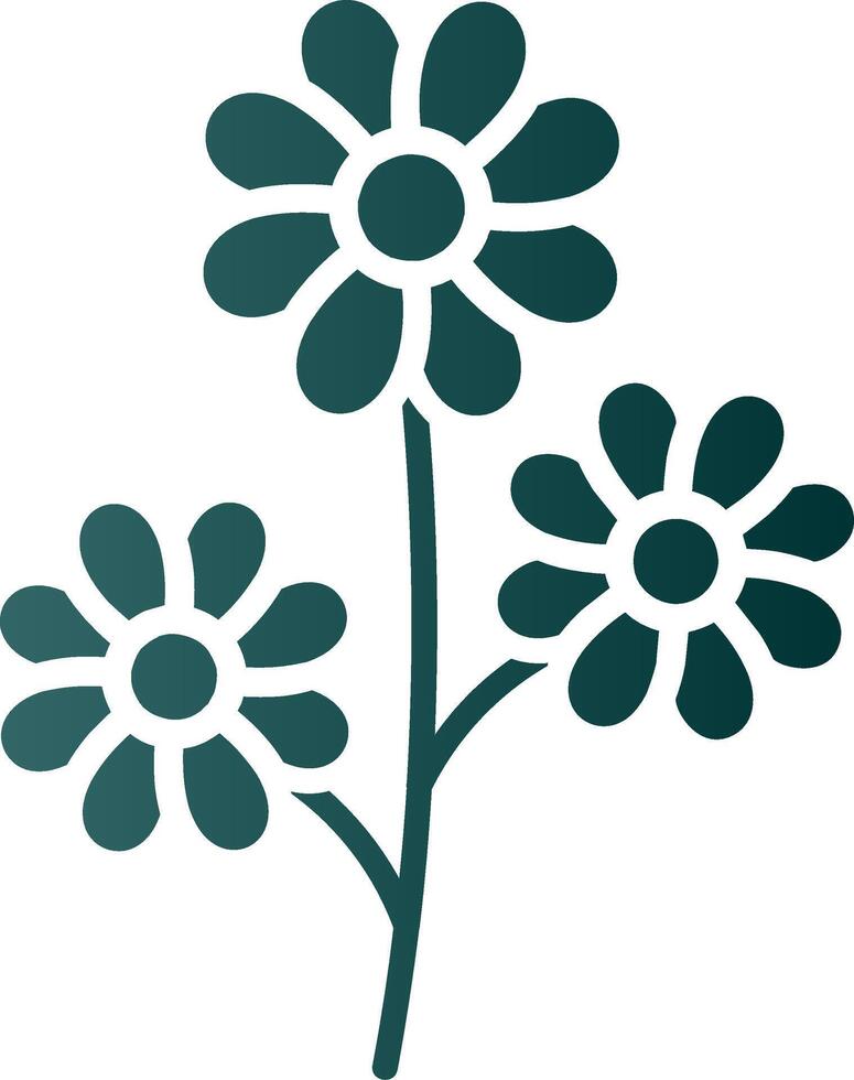 Flower Glyph Gradient Icon vector