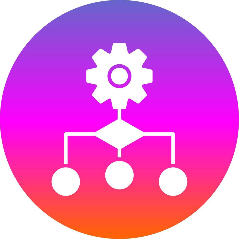 Algorithm Glyph Gradient Circle Icon Design vector