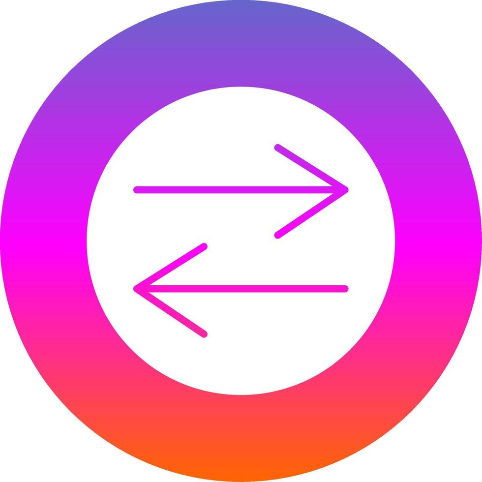 Swap Glyph Gradient Circle Icon Design vector