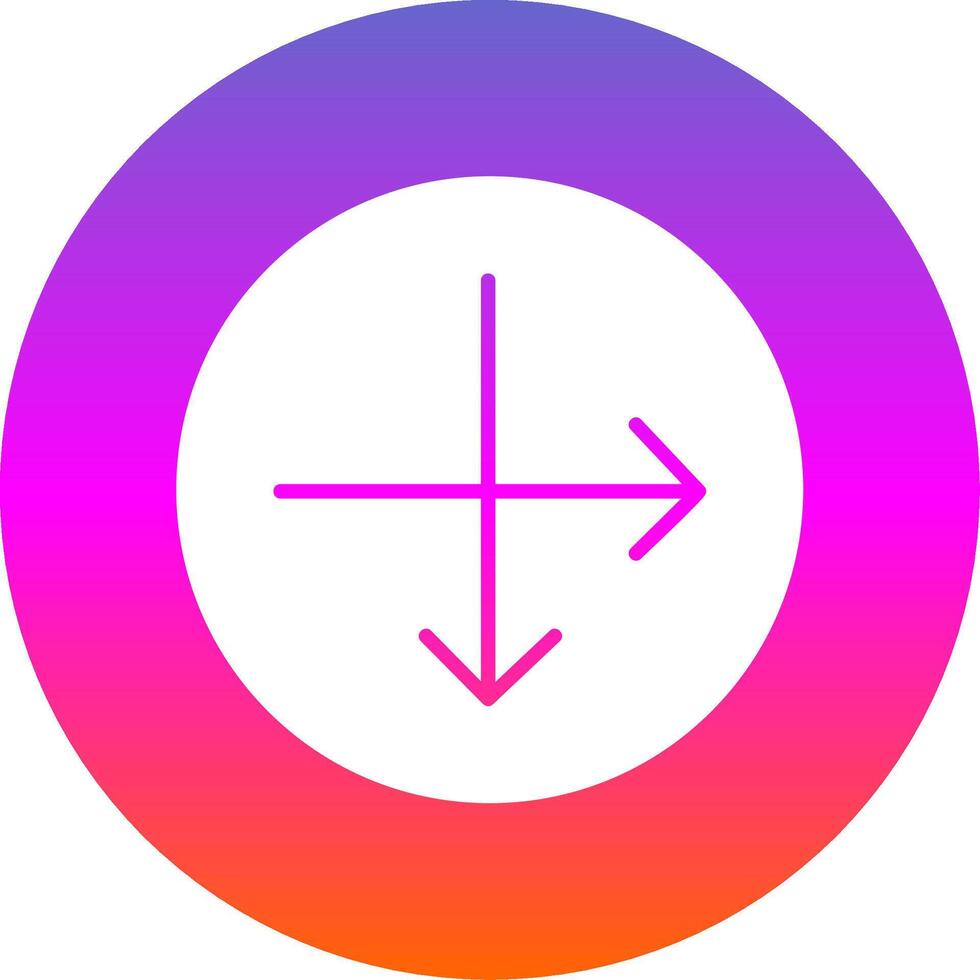 Intersect Glyph Gradient Circle Icon Design vector