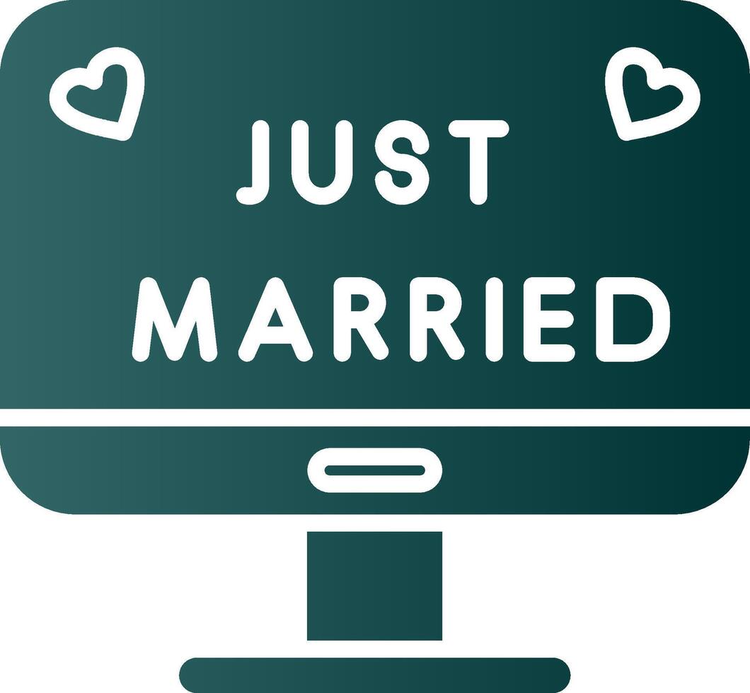 Just Married Glyph Gradient Icon vector