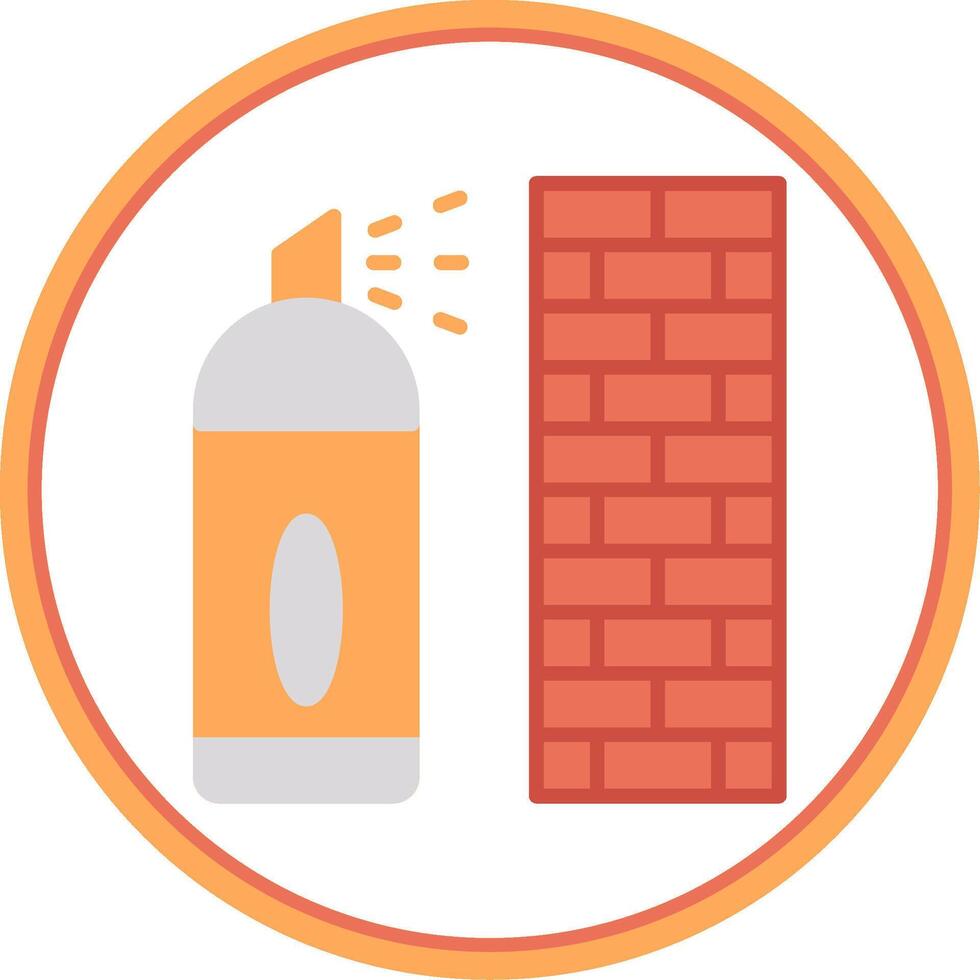 Graffiti Flat Circle Icon vector
