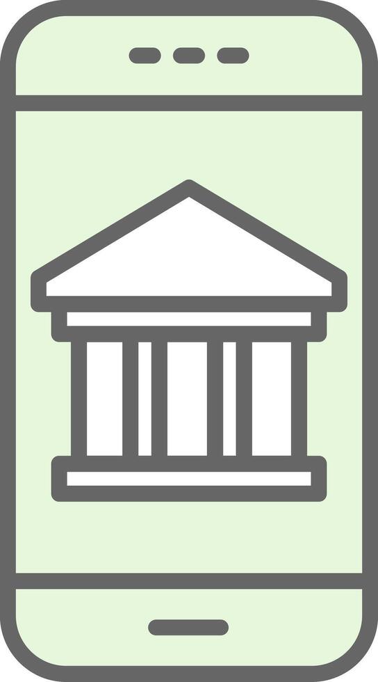 Mobile Banking Fillay Icon Design vector