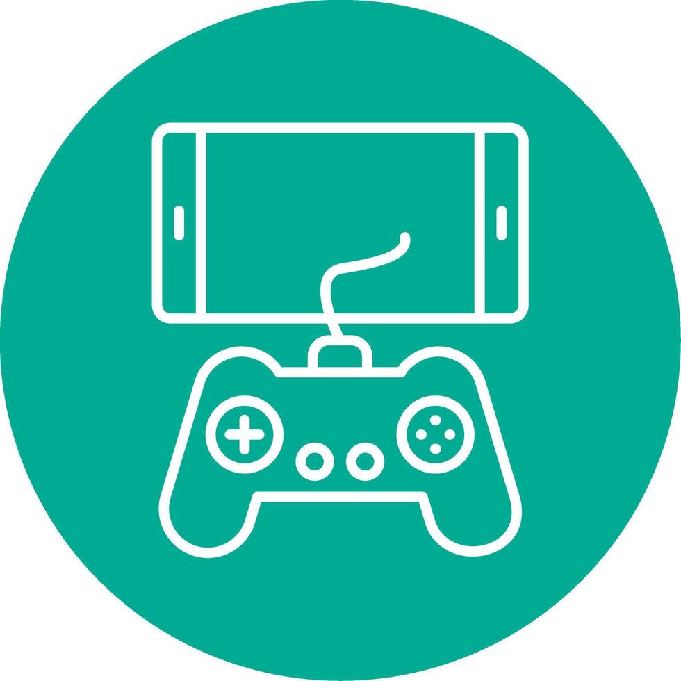 Mobile Game Multi Color Circle Icon vector
