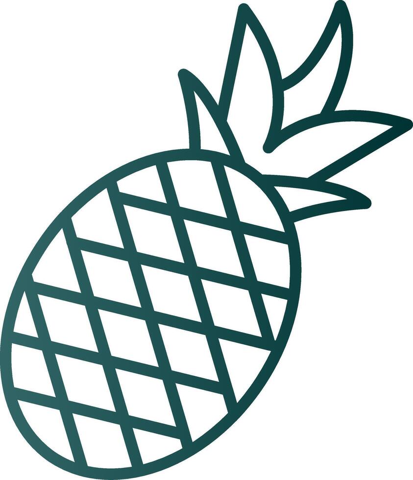 Pineapple Line Gradient Icon vector
