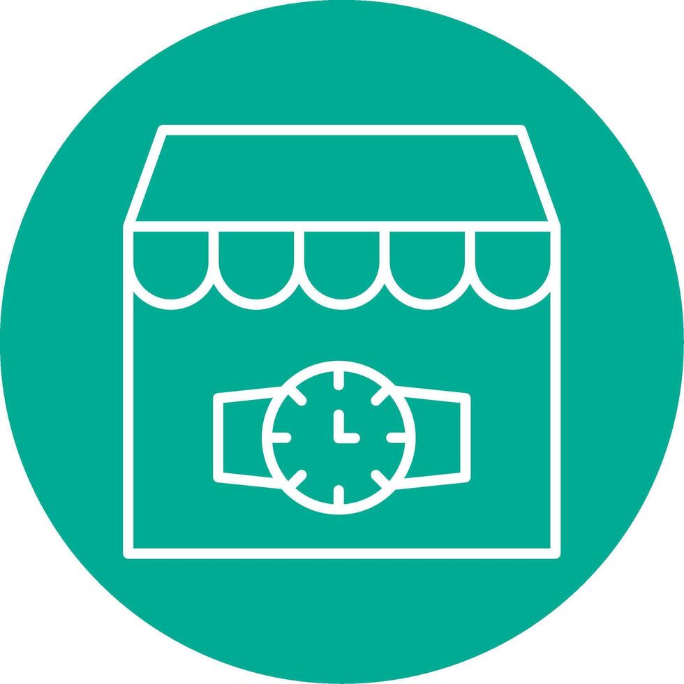 Watch Shop Multi Color Circle Icon vector