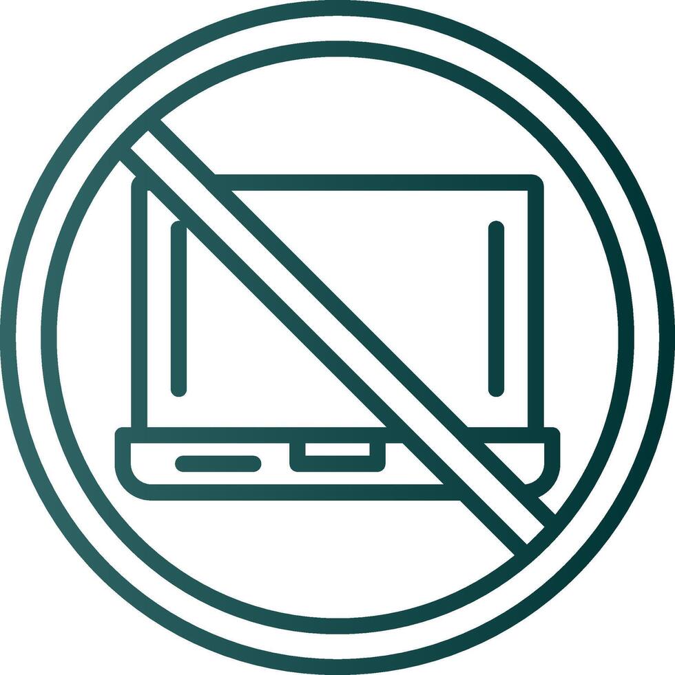 Prohibited Sign Line Gradient Icon vector