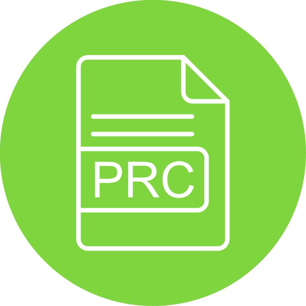 PRC File Format Multi Color Circle Icon vector
